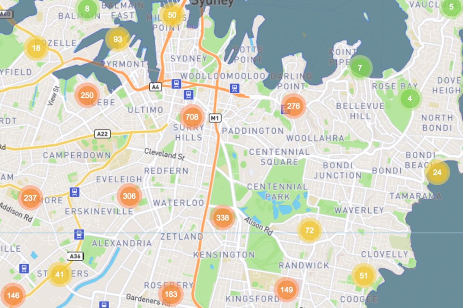 Free To Be Sydney Map