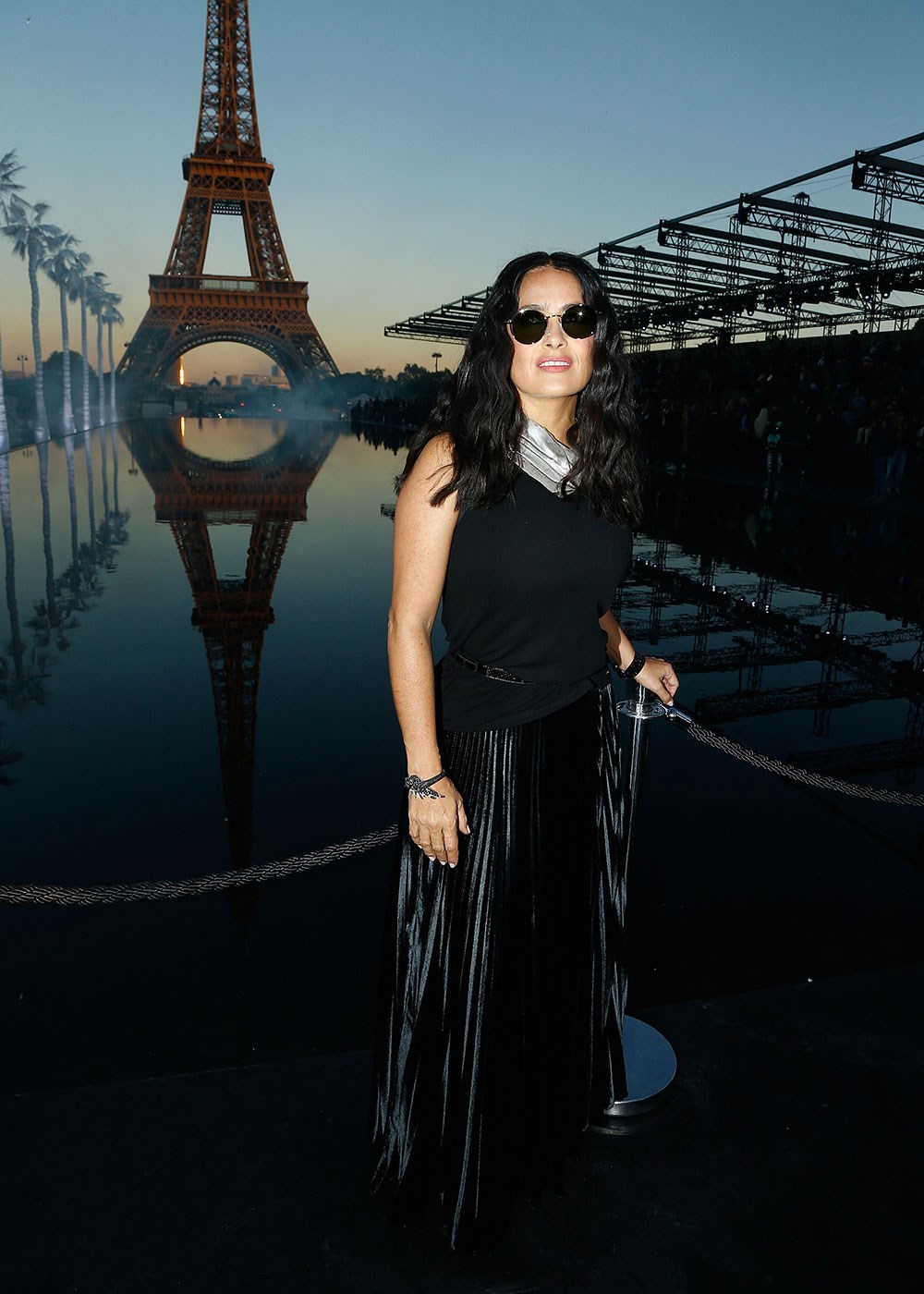 Salma Hayek at Saint Laurent Paris Fashion Week