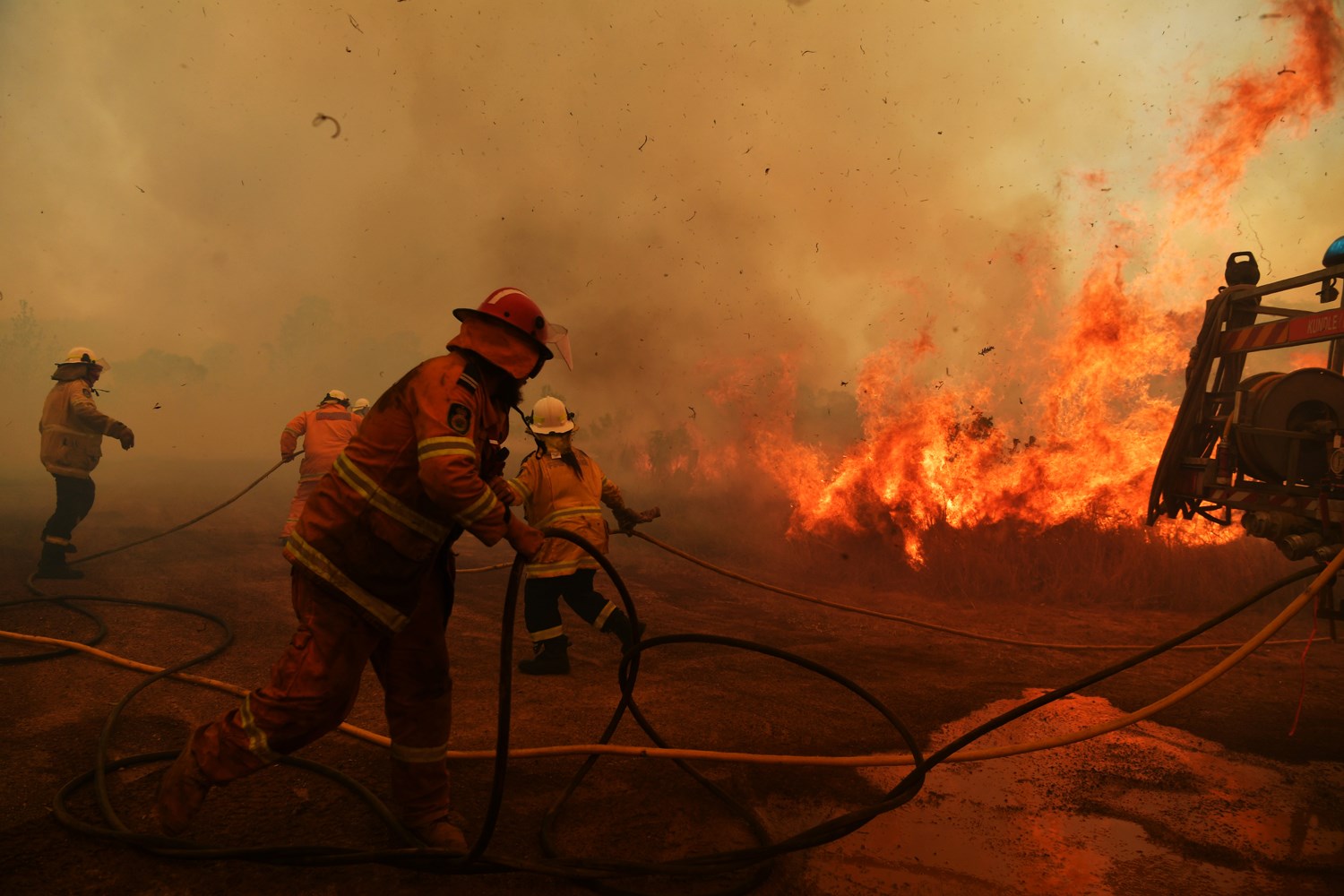climate change bushfire Hillville firefighters