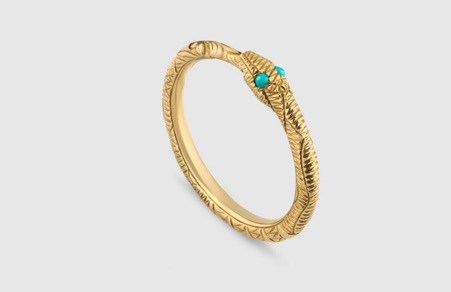 Ouroboros ring in gold