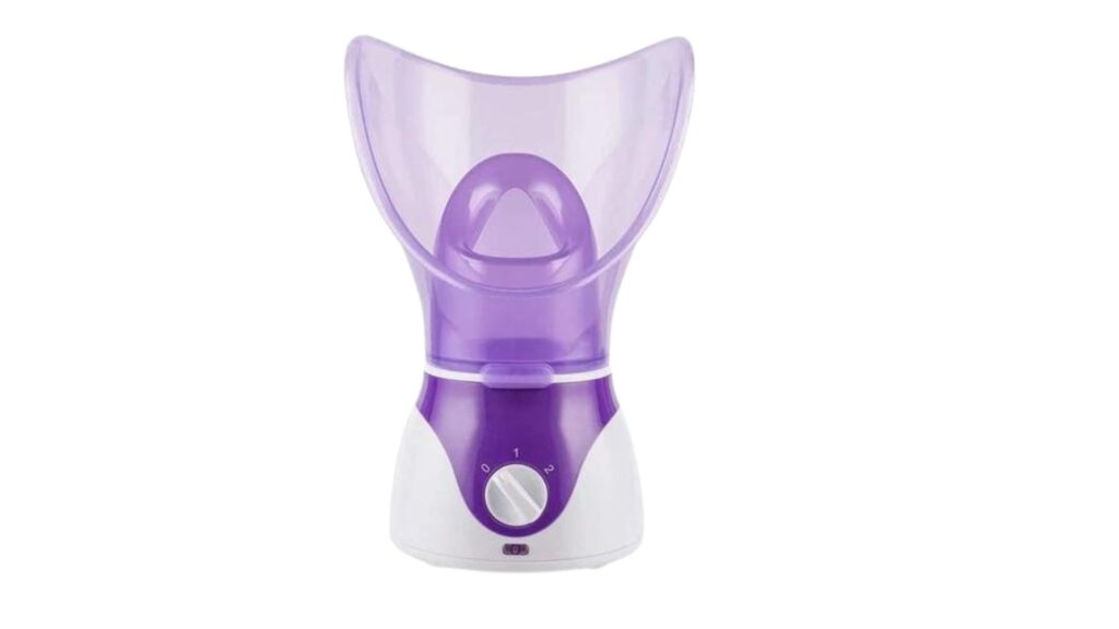 This affordable face steamer has a wide nozzel and facial mask to diffuse steam all over the face, and the brand suggests you add essential oils for a true at home spa experience. The vibrant lavender hue is eye catching too. 