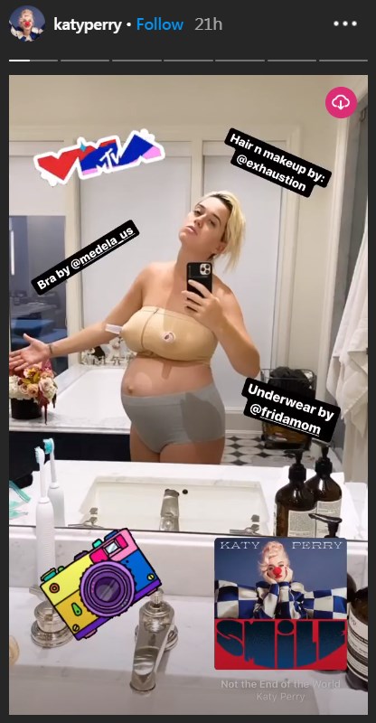 Katy Perry postpartum selfie