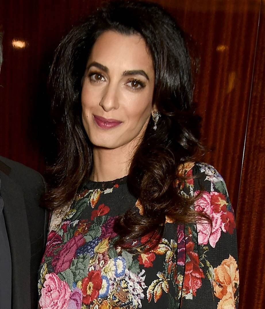 Amal Clooney pictured in January 2017 at the screening of The White Helmets.