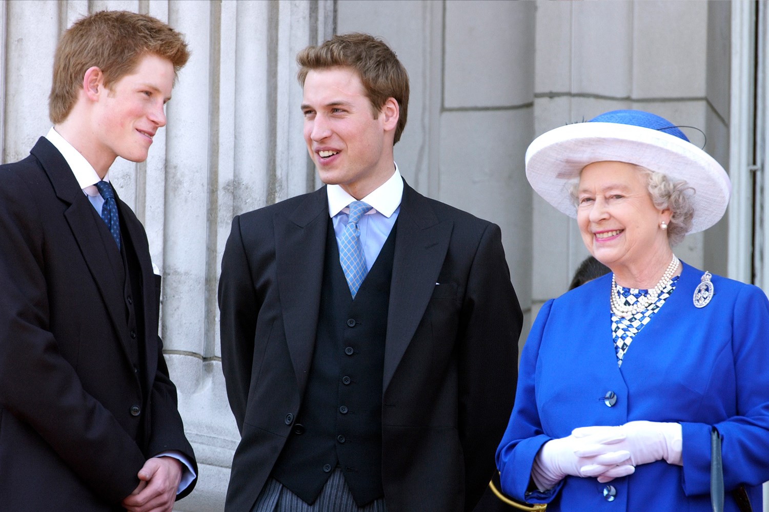 Prince Harry, Prince William and Queen Elizabeth