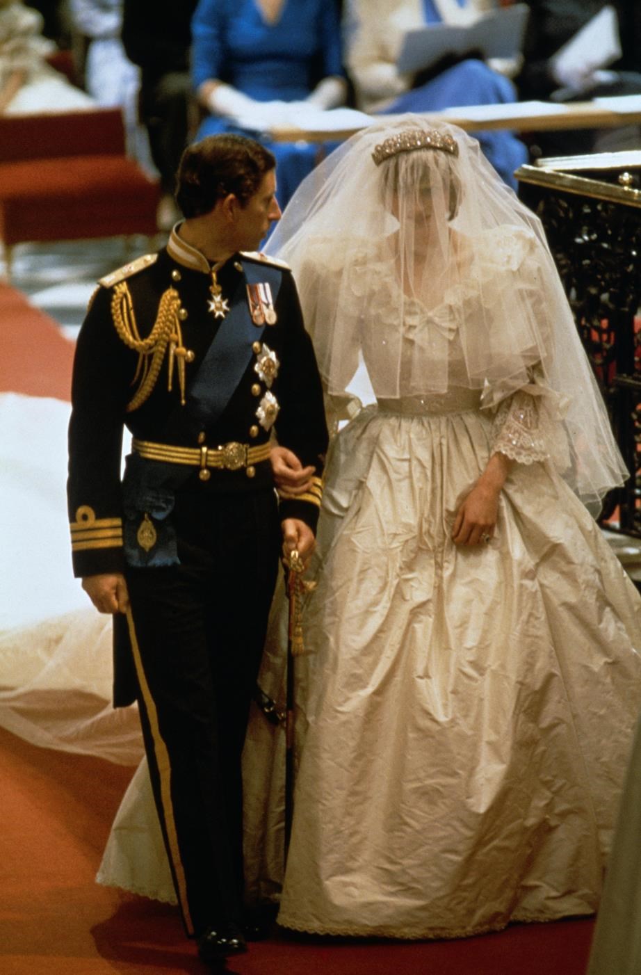 Princess Diana on her wedding day