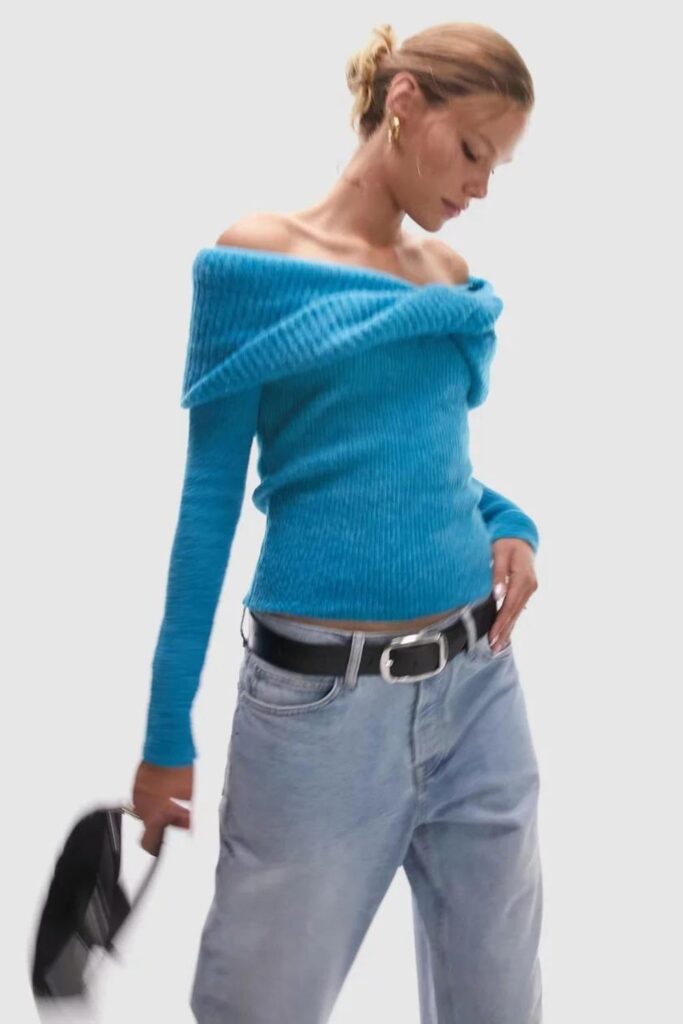 cold shoulder sweater