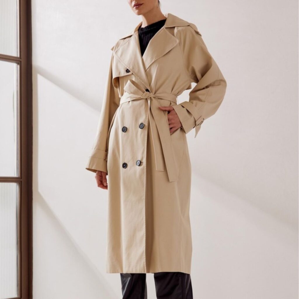 Aere Organic Cotton Classic Belted Trench 