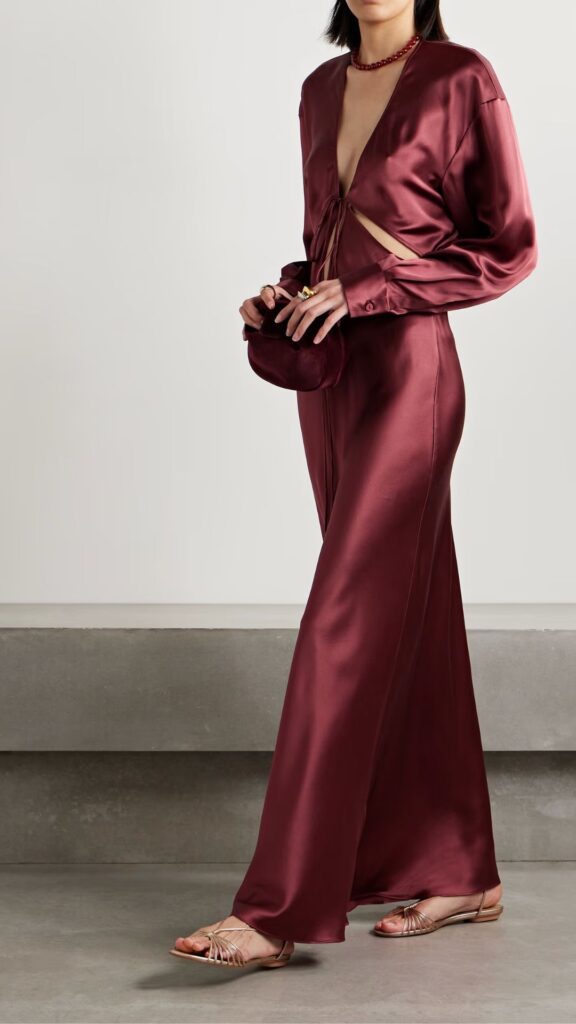 Christopher Esber Triquetra Cutout Silk-Satin Maxi Dress