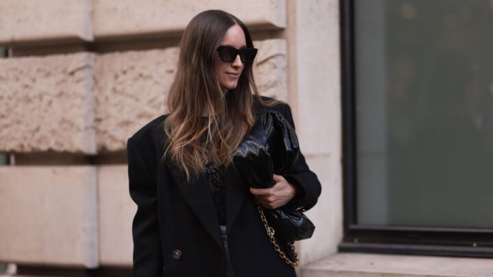 stylish woman wearing black blazer