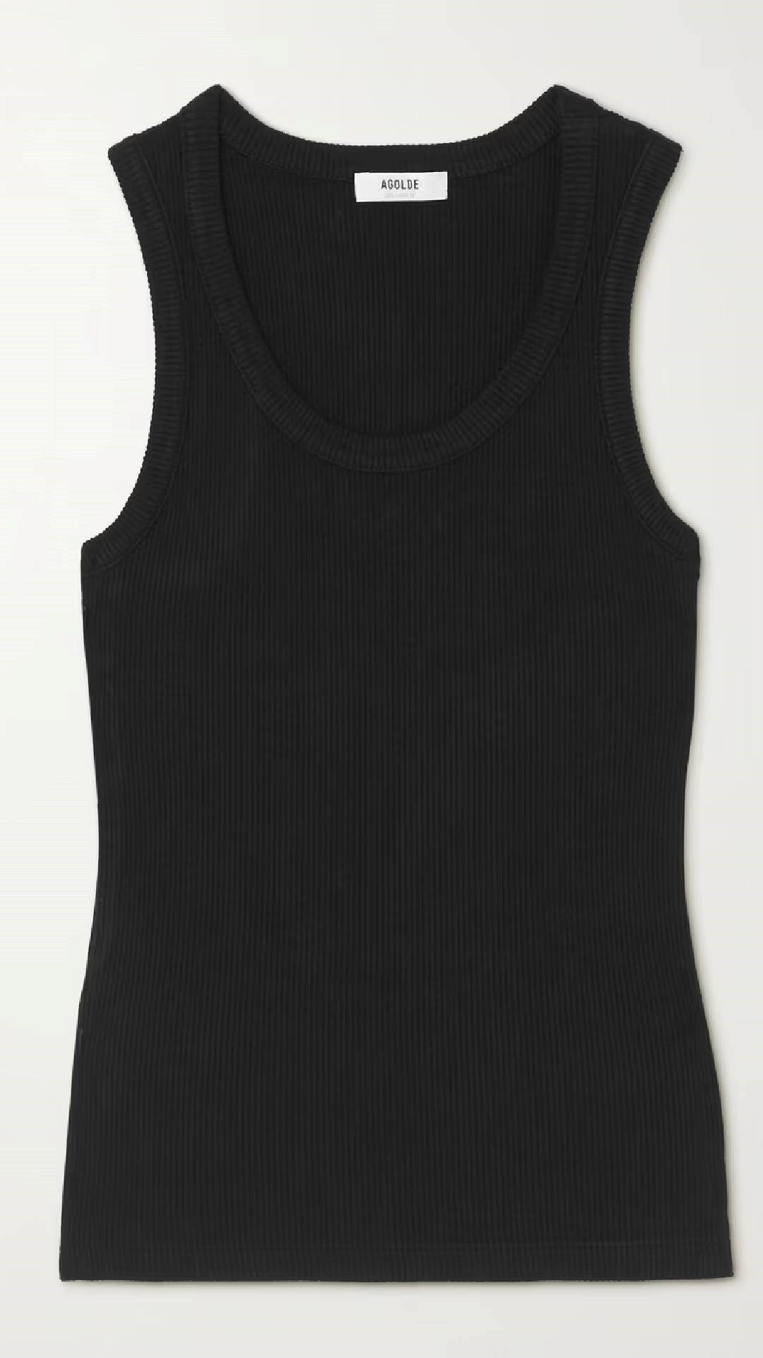 agolde-black-tank