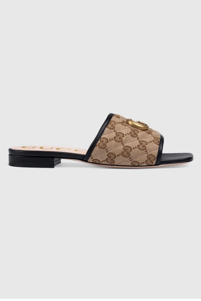 Gucci Women’s GG Matelasse Canvas Slide Sandal