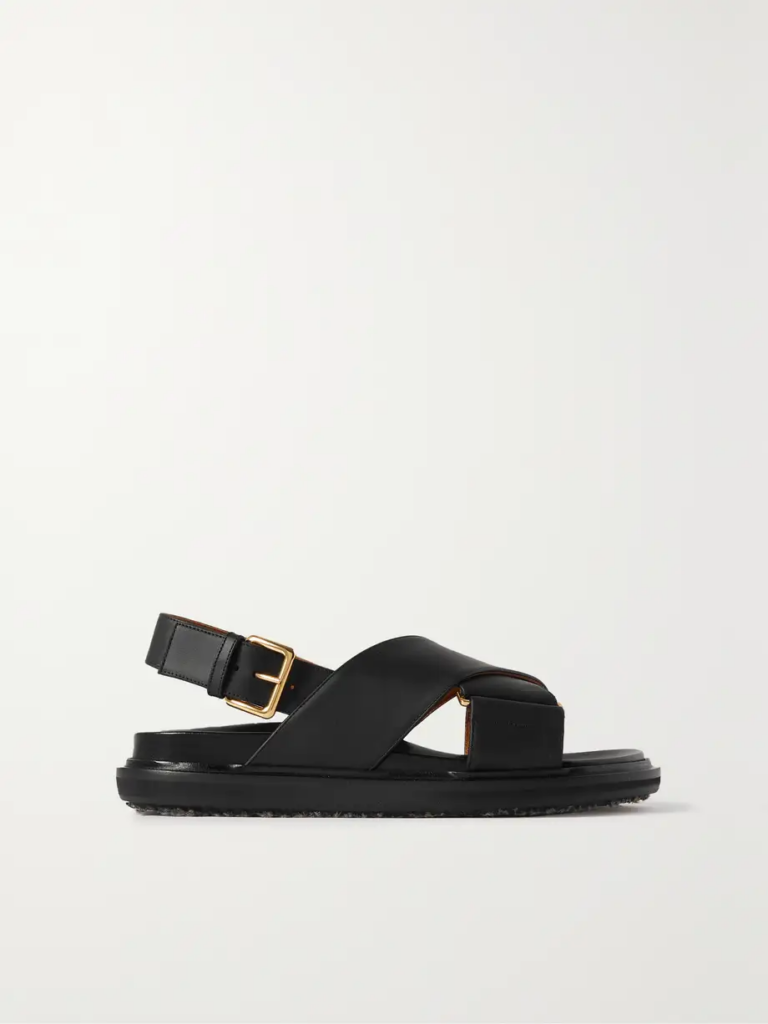 MARNI Fussbett leather slingback sandals