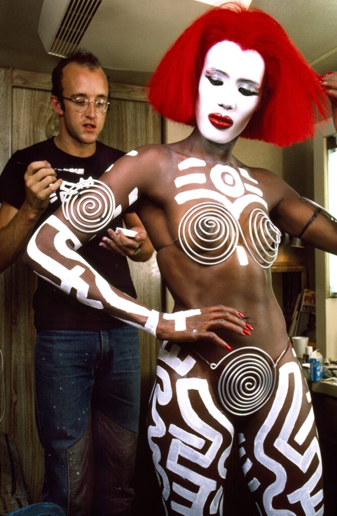 Keith Haring & Grace Jones 1986