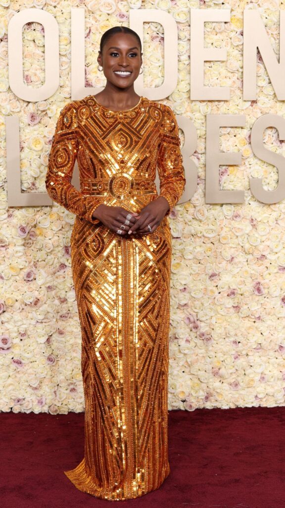 Issa Rae wears a Pamella Roland SS24 RTW. 