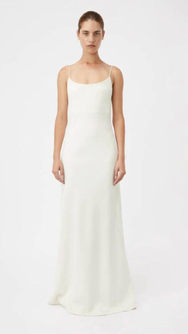 white-bridesmaid-dress