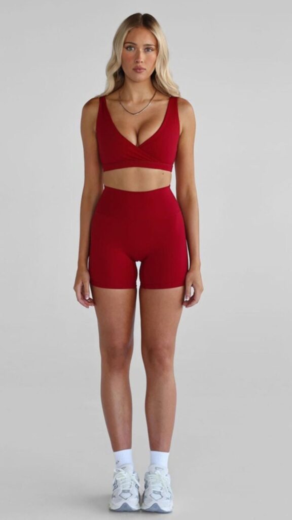 red workout set 