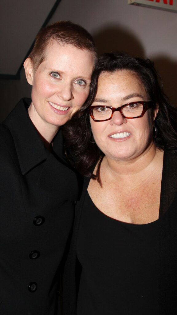and just like that stars cynthia nixon and rosie odonnell in 2012