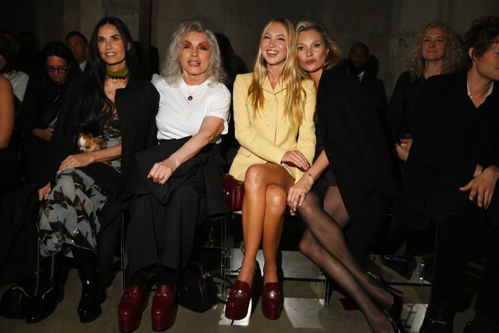 kate moss lila moss debbie harry and demi moore at gucci cruise 2025