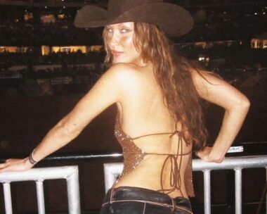 Bella Hadid styles the western cowboy trend.
