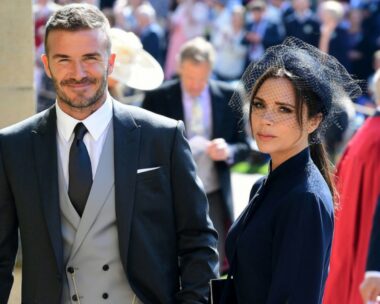 David and Victoria Beckham at Prince Harry and Meghan Markle's wedding in 2018 (Image: Getty)