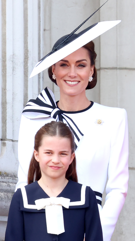 Kate Middleton and Princess Charlotte at the Trooping The Colour in 2024. 