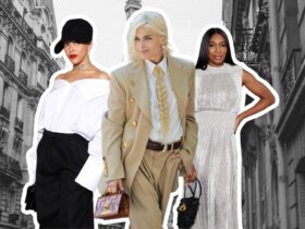 a collage of women at paris couture week