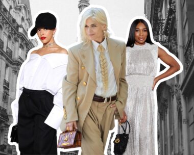 a collage of women at paris couture week