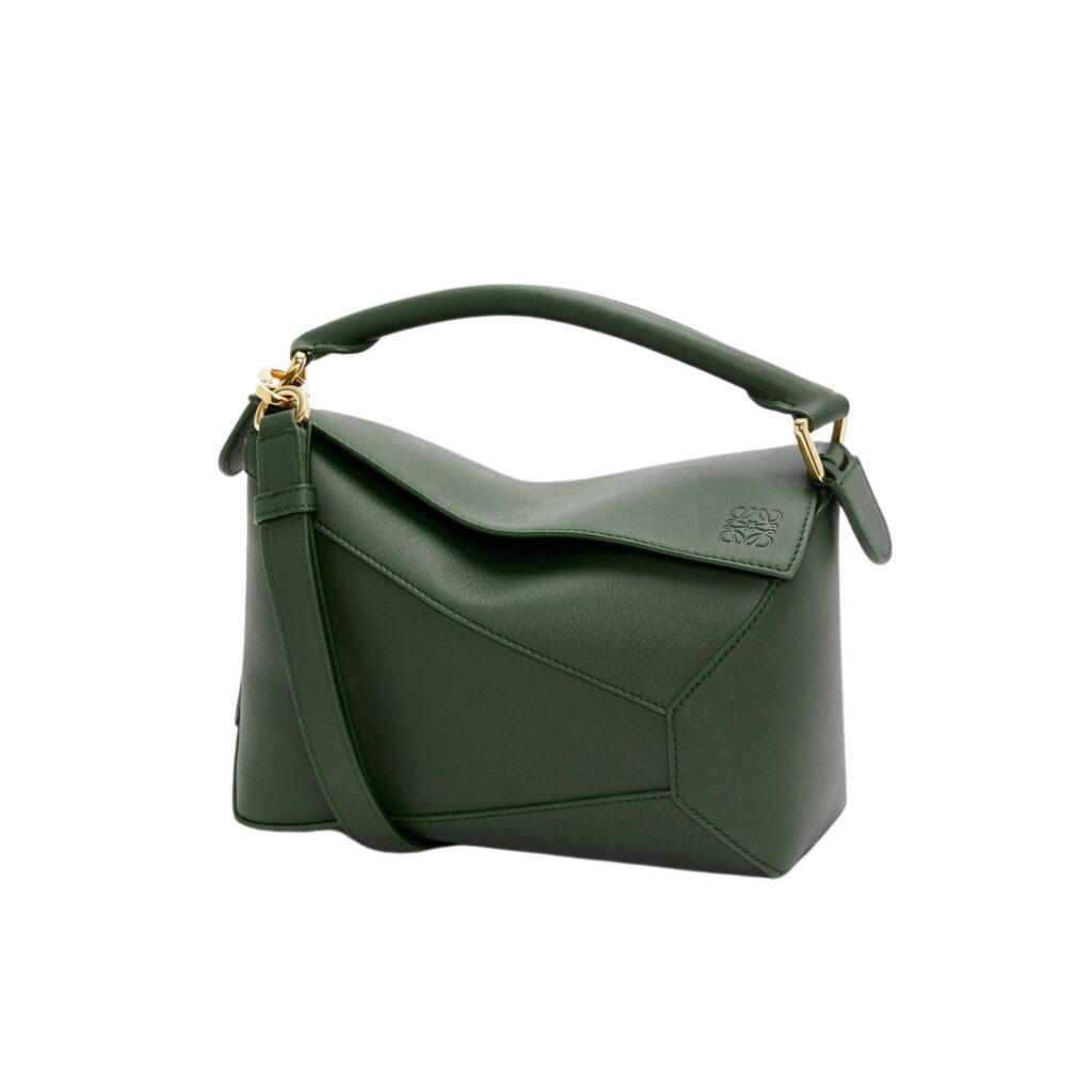 loewe puzzle bag in bottle green