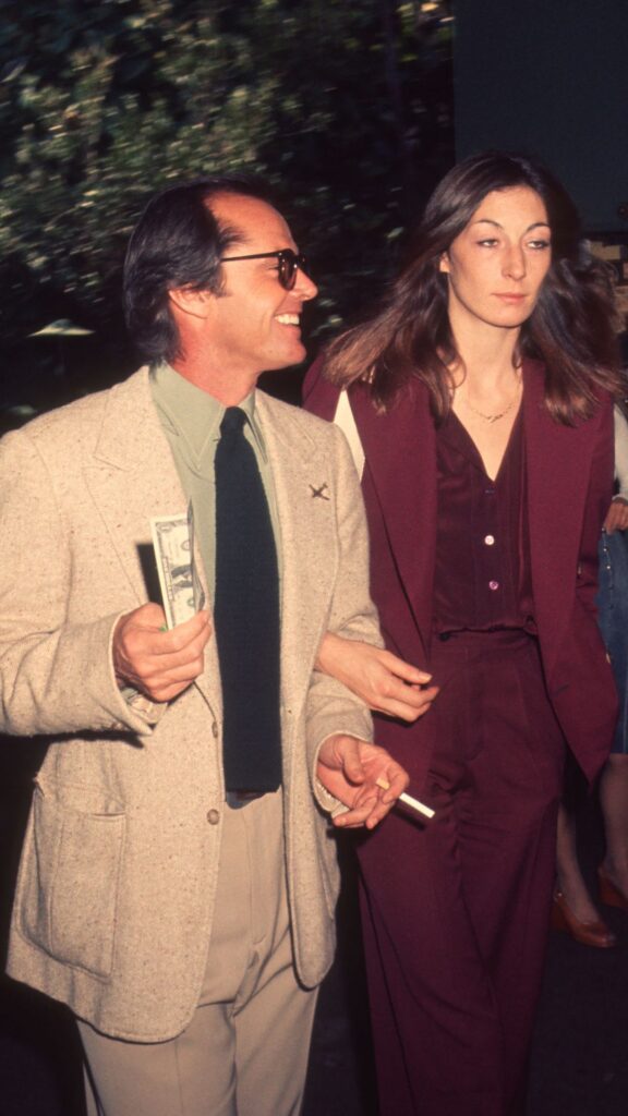 Jack Nicholson and Anjelica Huston in 1977. 