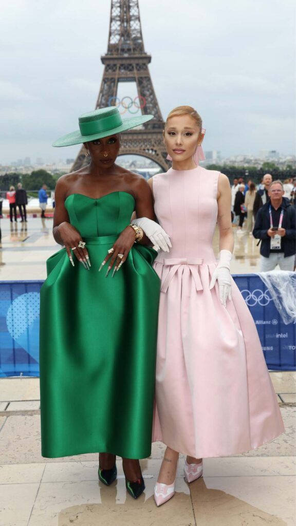 Cynthia Erivo and Ariana Grande at the Olympics. 