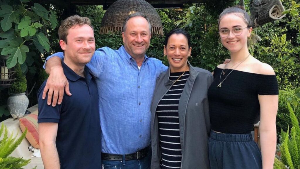 Kamala Harris and her stepchildren, cole and ella. 