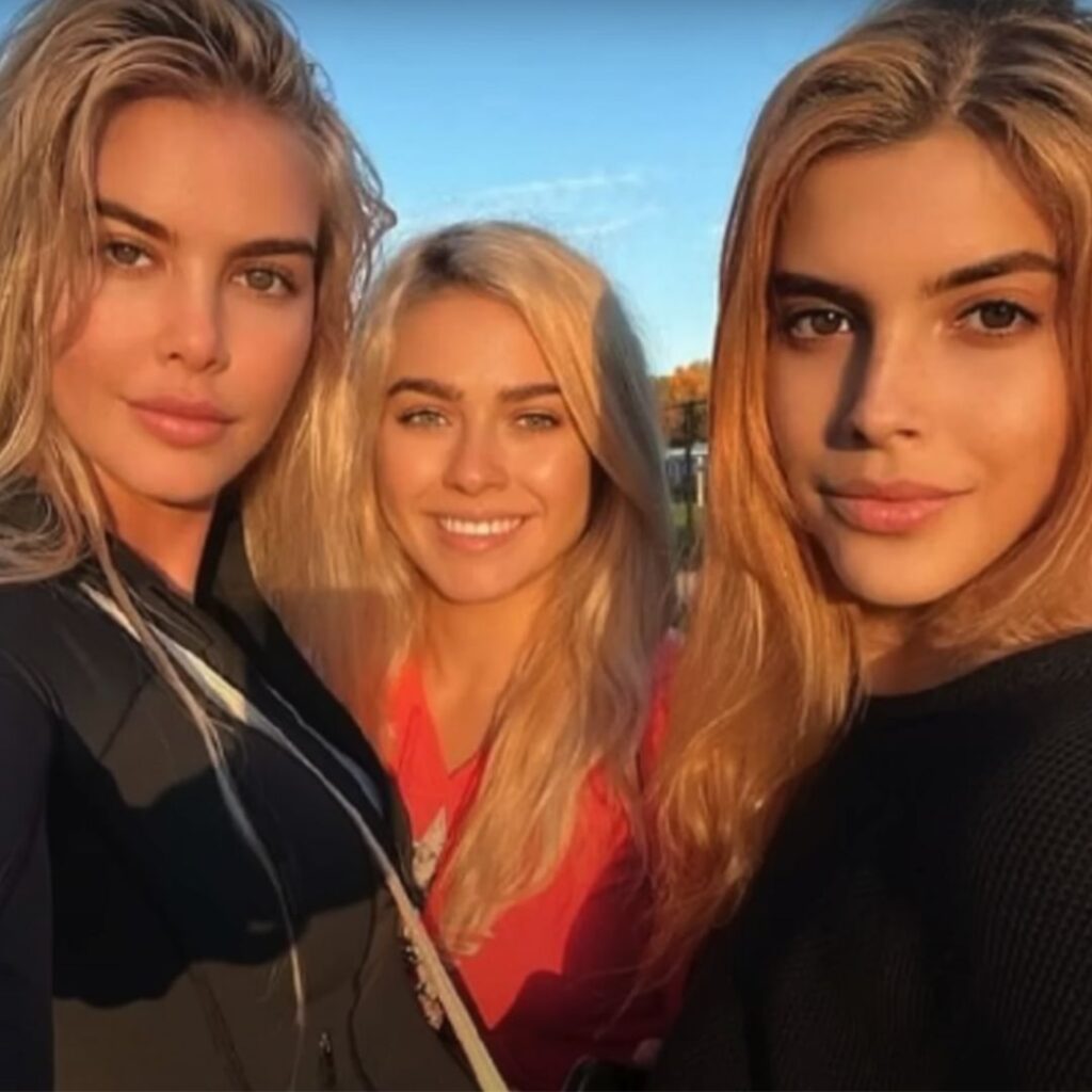 Kat Torres poses with victims Desirrê Freitas and Letícia Maia on social media.