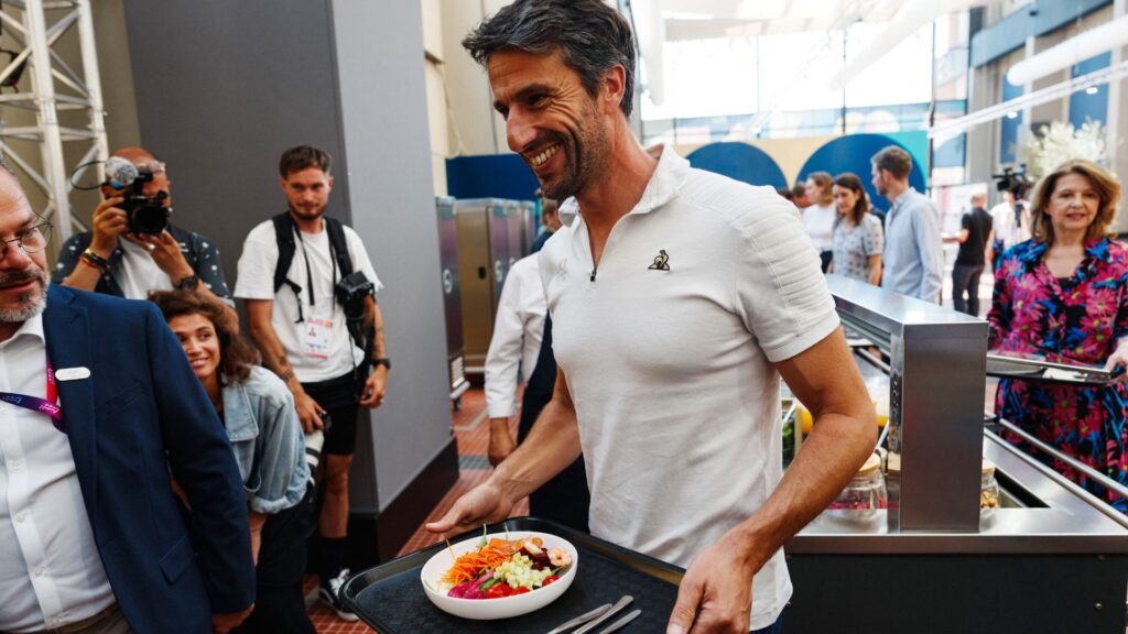 the food at the paris olympic village dining hall