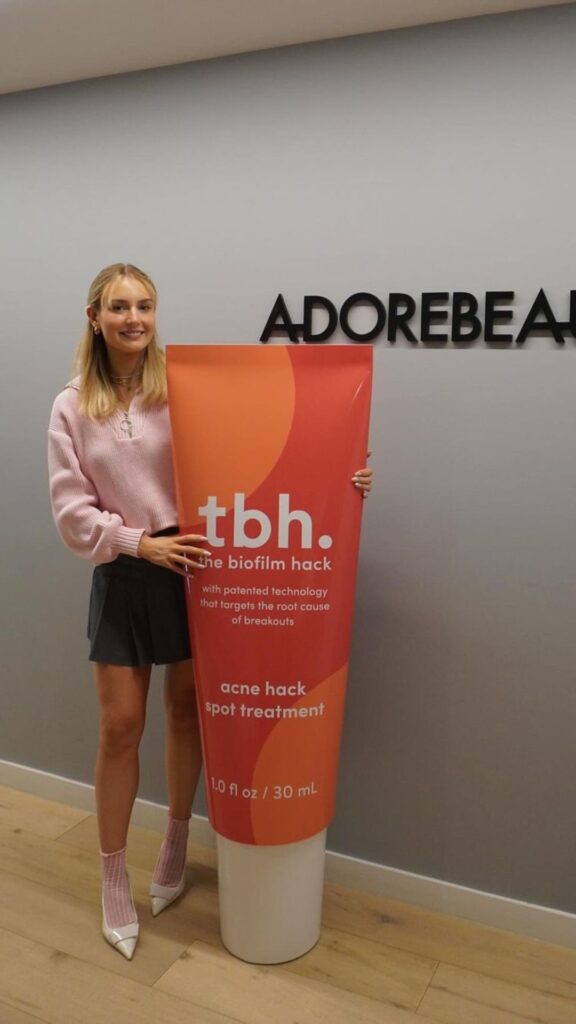 Rachael Wilde, co-founder of tbh Skincare.