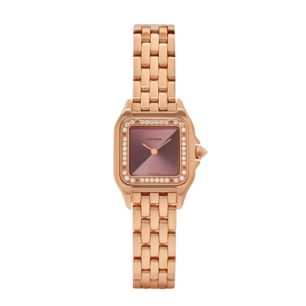 cartier panthere rose gold watch