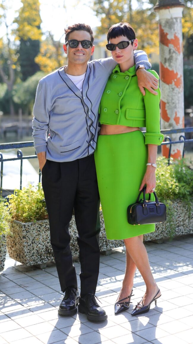 rami malek and emma corrin at at venice film festival 2024