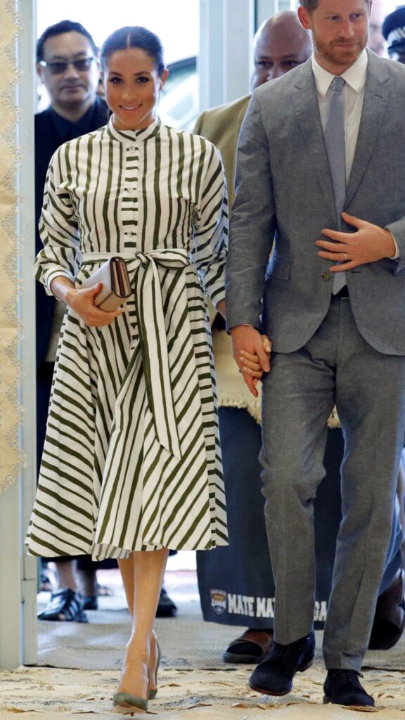 Prince Harry, Duke of Sussex and Meghan, Duchess of Sussex attend the meeting with Tonga Prime Minister Akilisi Pohiva (not in picture) on October 26, 2018 in Nuku'alofa, Tonga.