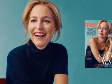 Gillian Anderson is on the cover of marie claire's October issue