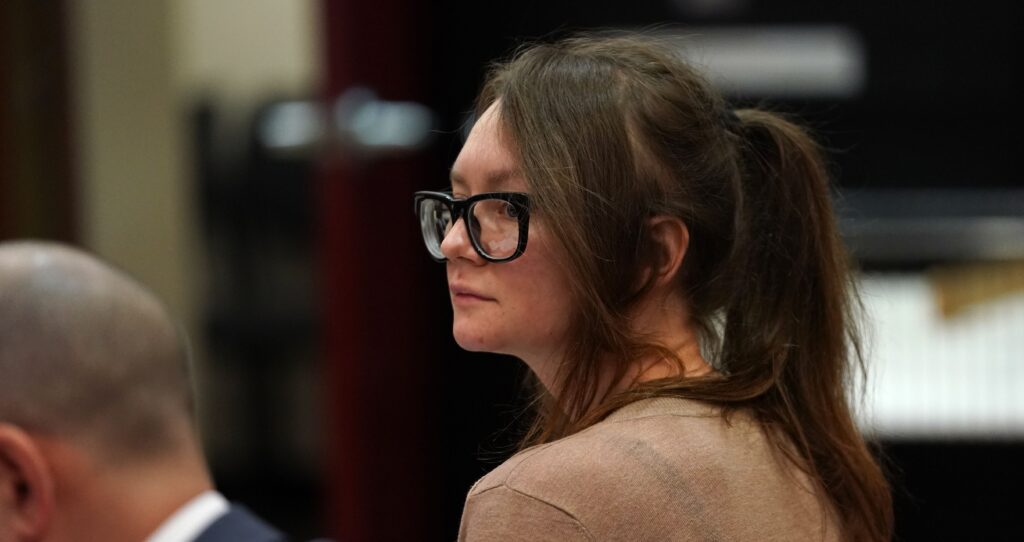 Anna Sorokin better known as Anna Delvey, the 28-year-old German national, whose family moved there in 2007 from Russia, is seen in the courtroom during her trial at New York State Supreme Court in New York on April 11, 2019. - The self-styled German heiress has been charged with grand larceny and theft of services charges alleging she swindled various people and businesses.