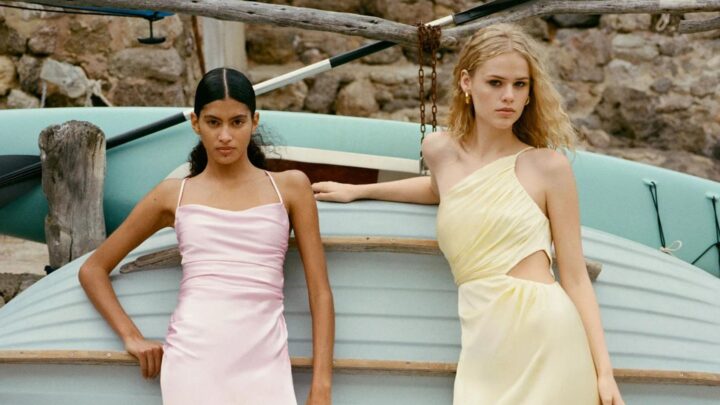 two women wear bridesmaid dresses from shona joy