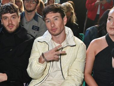 Jack Harlow, Barry Keoghan and Amelia Dimoldenberg attend the Burberry Summer 2025