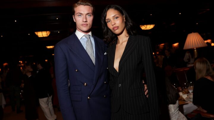 Nara Smith and Lucky Blue Smith at Ralph Lauren, New York Fashion Week Spring 2025