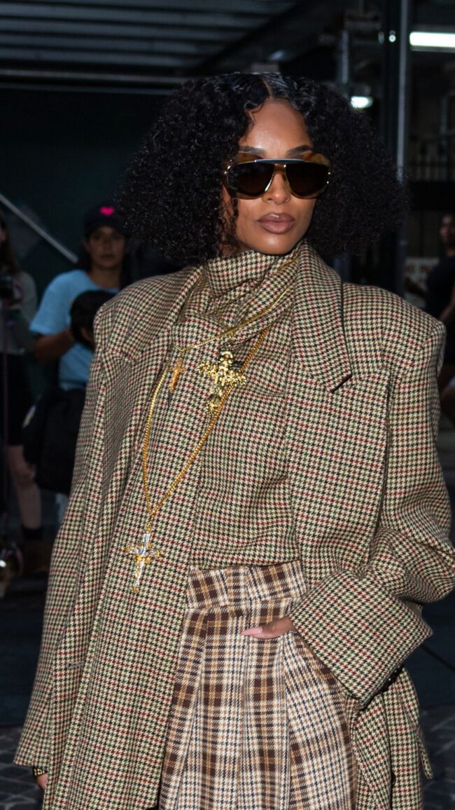 Ciara is seen arriving to Willy Chavarria fashion show during New York Fashion Week on September 06, 2024 in New York City.