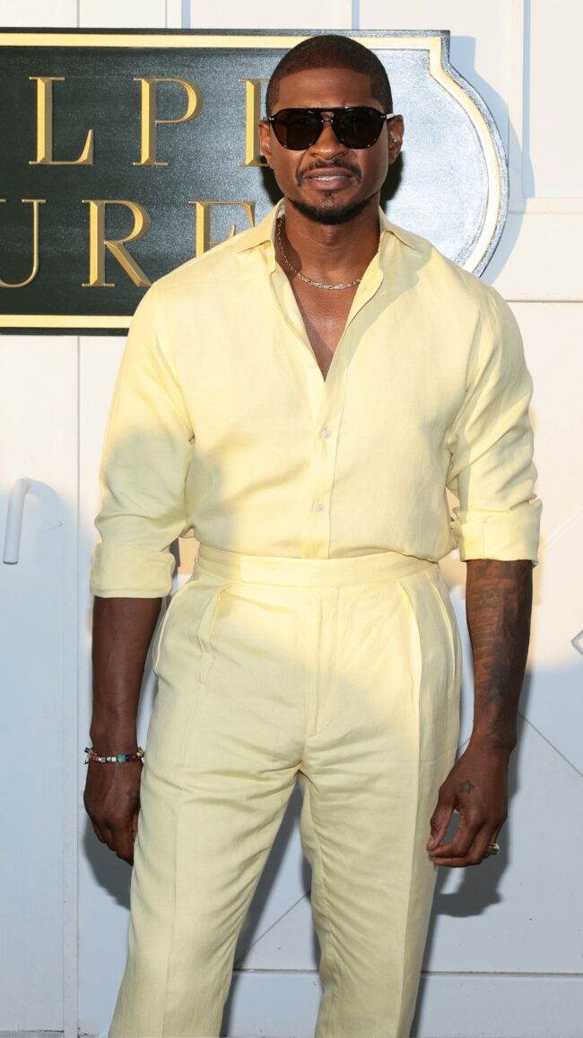 Usher attends Ralph Lauren during New York Fashion Week Spring/25