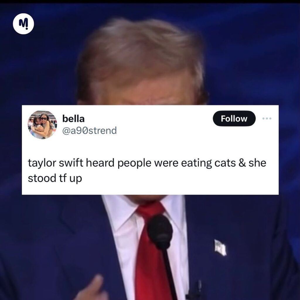 presidential debate meme taylor swift cats