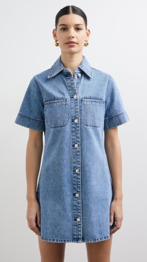 denim mini dress for spring