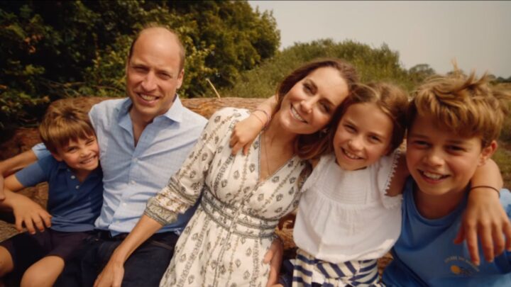 Kate Middleton Prince William and their children in the video released by Kensington Palace