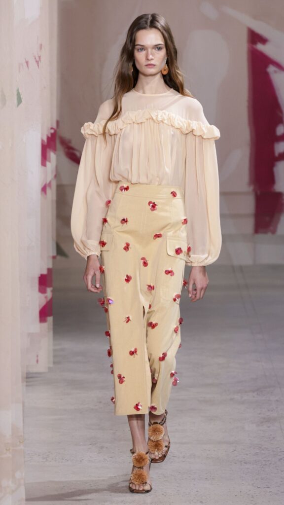 A model walks the runway during the Ulla Johnson Ready to Wear Spring/Summer 2025 fashion show as part of the New York Fashion Week on September 8, 2024 in NY. 