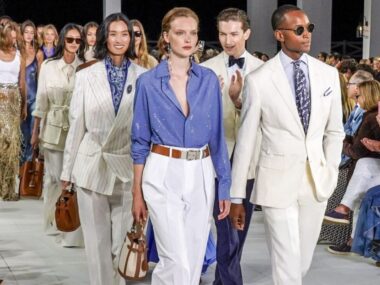 Models close the Ralph Lauren SS25 show