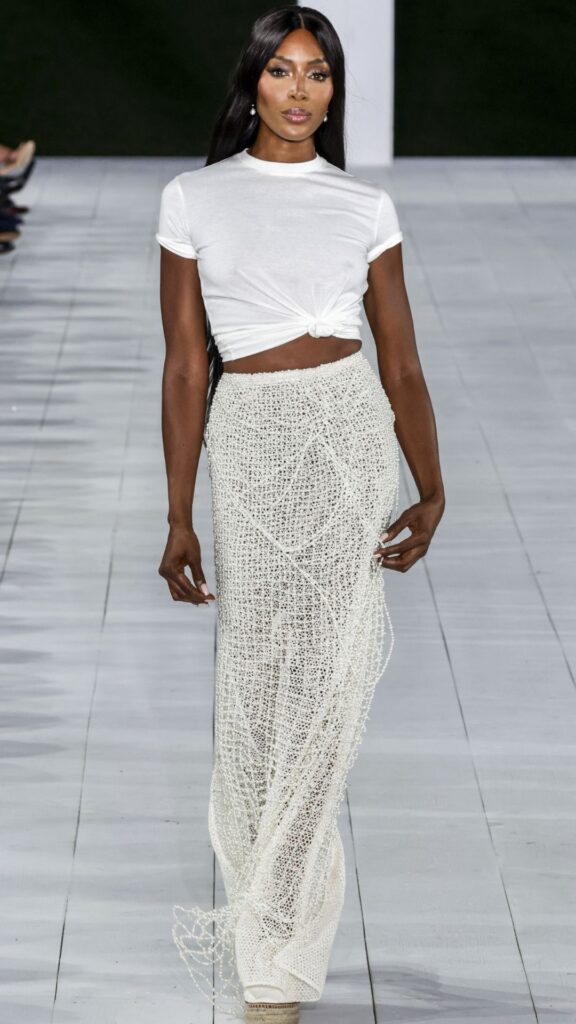 Naomi Campbell walks the runway during the Ralph Lauren Ready to Wear Spring/Summer 2025 fashion show as part of the New York Fashion Week on September 5, 2024 in NY.